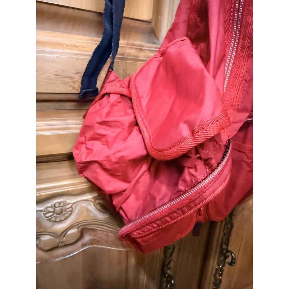 Lands End Packable Backpack Red Blue Black Lightweight Ripstop Nylon Travel Bag - Picture 7 of 13